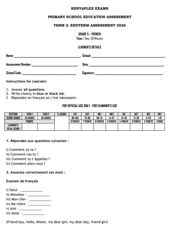 Preview page Grade-5-French-End-Term-2-Exam-2026_6053_0.jpg