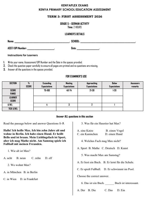 Preview page Grade-5-German-Activity-Term-3-Opener-Exam-2026_6488_0.jpg