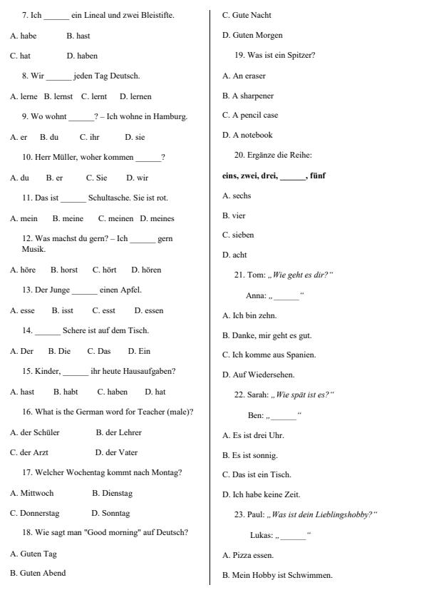 Preview page Grade-5-German-Activity-Term-3-Opener-Exam-2026_6488_1.jpg