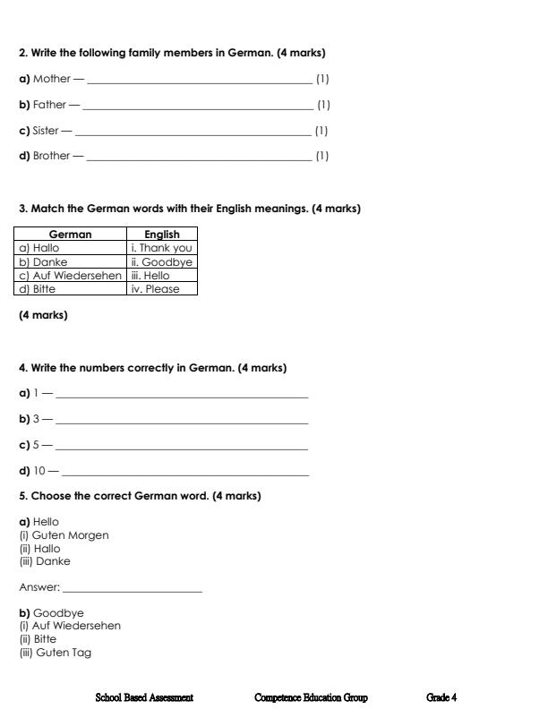 Preview page Grade-5-German-September-Assessment-Examination-2026_6737_1.jpg