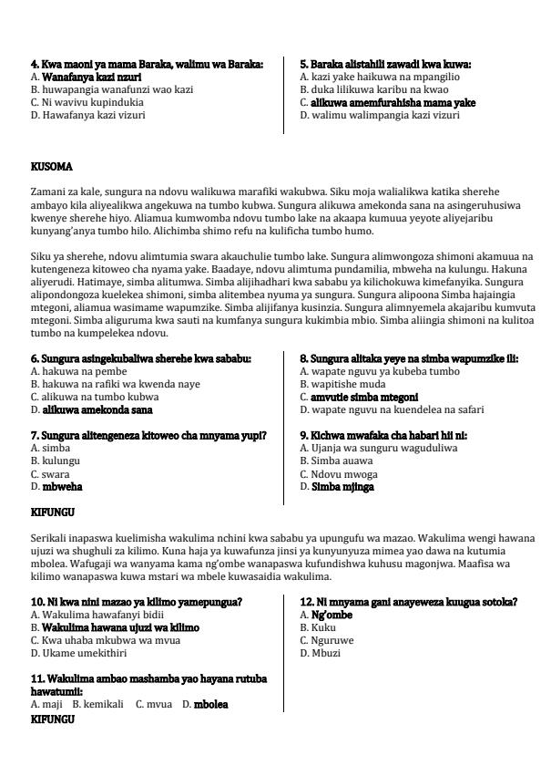 Preview page Grade-5-Kiswahili-End-Term-1-Exam-2026_5255_1.jpg