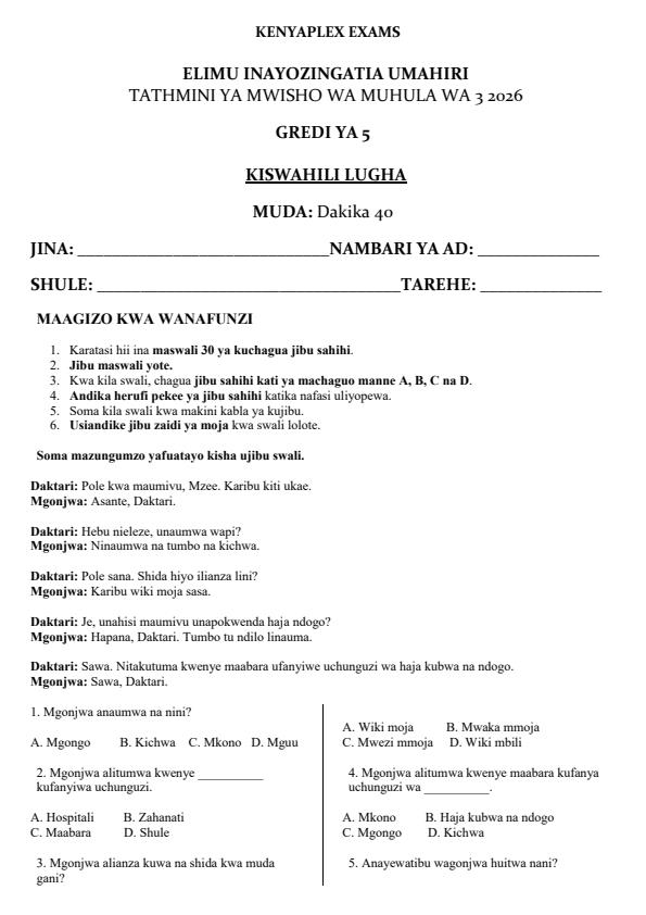 Preview page Grade-5-Kiswahili-End-Term-3-Set-2-Exam-2026_7102_0.jpg