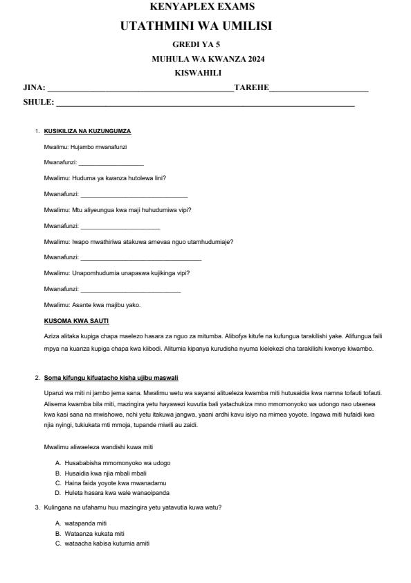 Preview page Grade-5-Kiswahili-End-of-May-Assessment-Test-2024_2587_0.jpg