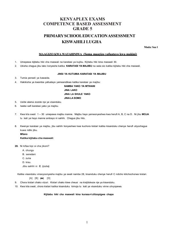 Preview page Grade-5-Kiswahili-End-of-Term-3-Exam-2025_4828_0.jpg