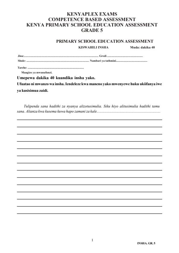 Preview page Grade-5-Kiswahili-Insha-Mid-Term-3-Exam-2025_4711_0.jpg
