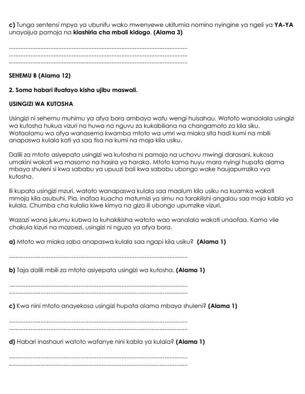 Preview page Grade-5-Kiswahili-Lugha-September-Assessement-Examination-2026_6741_1.jpg