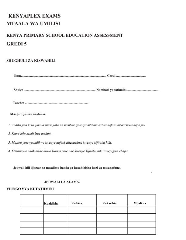 Preview page Grade-5-Kiswahili-Term-3-Opener-Exam-2025_4514_0.jpg