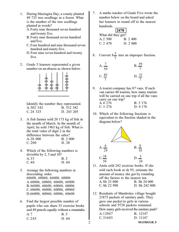 Preview page Grade-5-Mathematics-End-of-Term-3-Exam-2025_4829_1.jpg