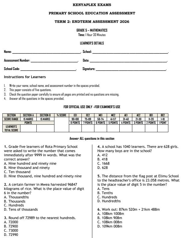 Preview page Grade-5-Mathematics-July-Assessment-Examination-2026_6270_0.jpg