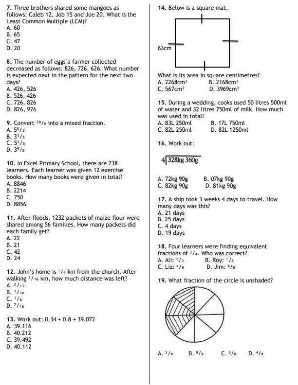Preview page Grade-5-Mathematics-July-Assessment-Examination-2026_6270_1.jpg
