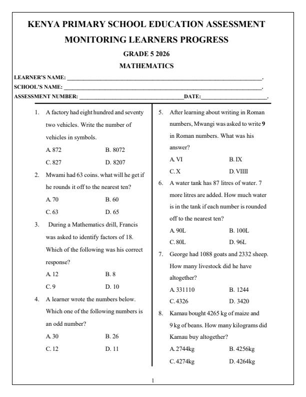 Preview page Grade-5-Mathematics-Opener-Exam-Term-1-2026_4960_0.jpg