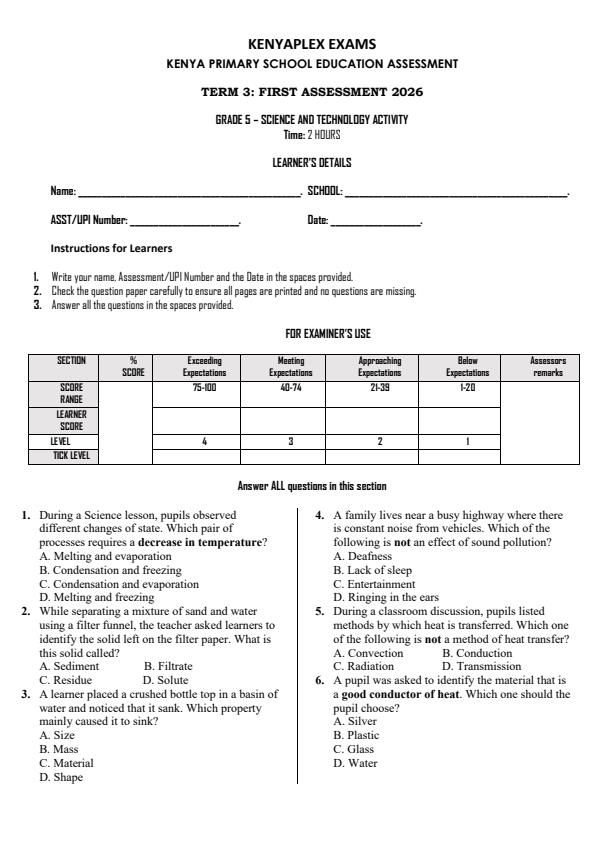 Preview page Grade-5-Science-and-Technology-Activity-Term-3-Opener-Exam-2026_6495_0.jpg
