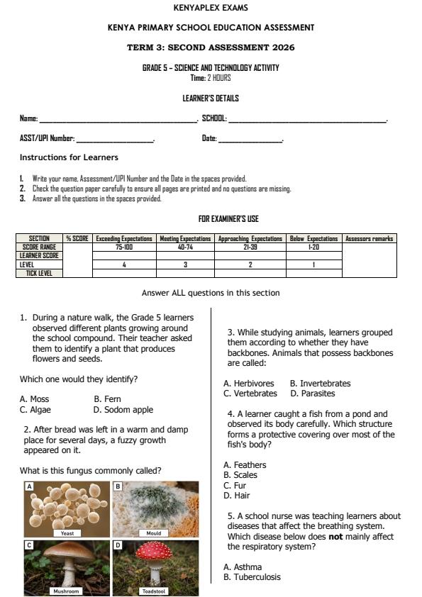 Preview page Grade-5-Science-and-Technology-End-Term-3-Exam-2026_6841_0.jpg