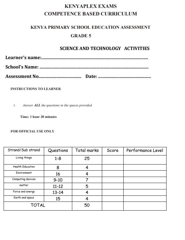 Preview page Grade-5-Science-and-Technology-Term-3-Opener-Exam-2025_4516_0.jpg