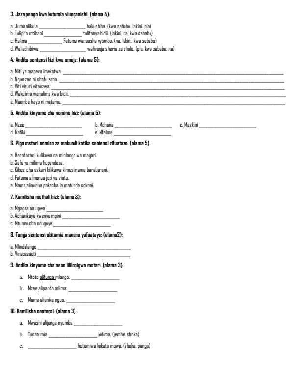Preview page Grade-5-Shughuli-za-Kiswahili-Lugha-Term-2-Opener-Exam-2026_5572_1.jpg
