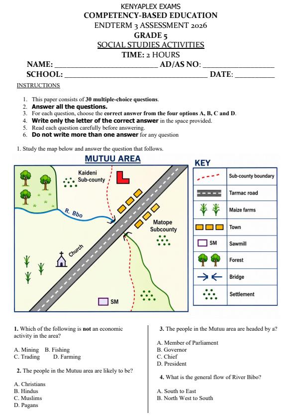 Preview page Grade-5-Social-Studies-End-Term-3-Set-2-Exam-2026_7105_0.jpg