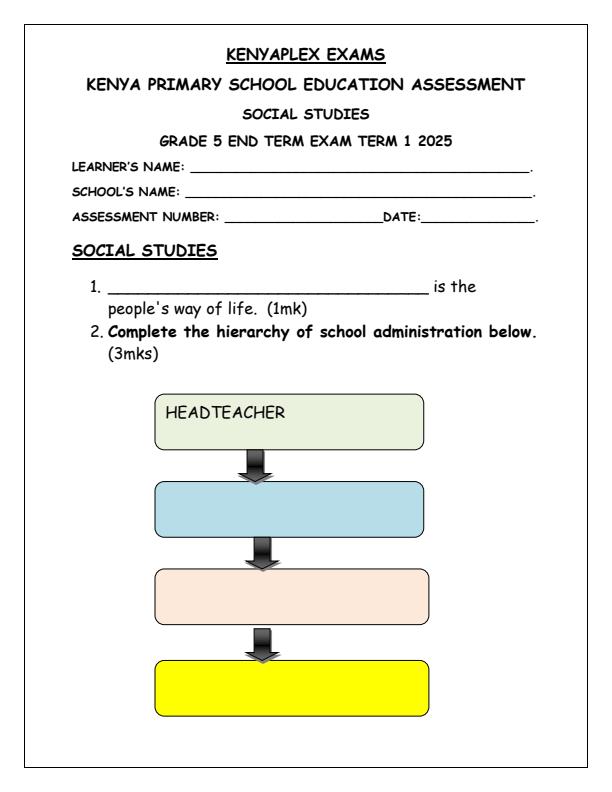 Preview page Grade-5-Social-Studies-End-of-Term-1-Examination-2025_3790_0.jpg