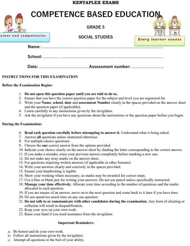 Preview page Grade-5-Social-Studies-End-of-Term-2-Exam-2025_4370_0.jpg
