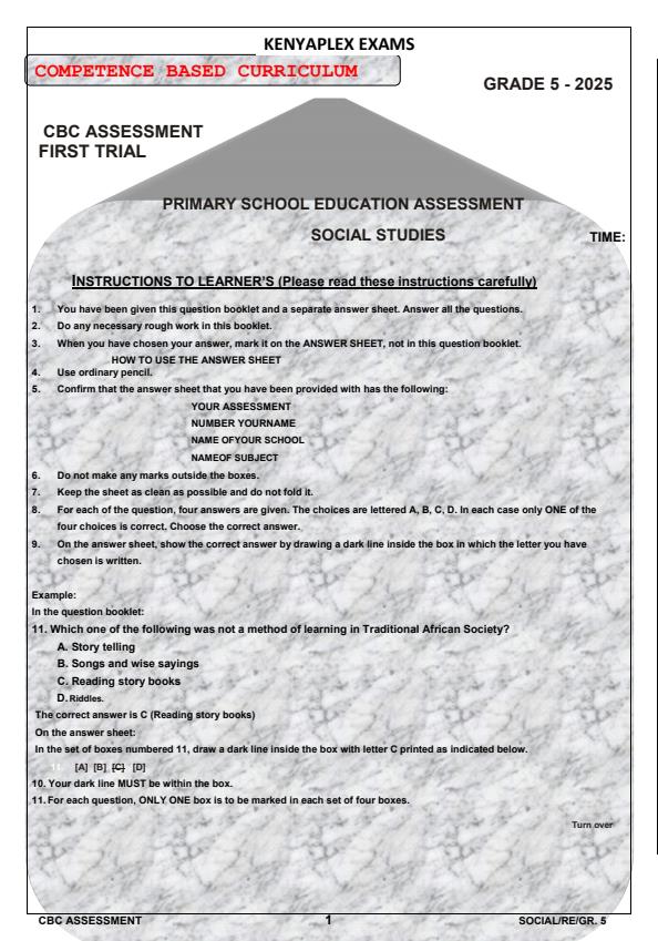 Preview page Grade-5-Social-Studies-Term-1-Opener-Exam-2025_3526_0.jpg