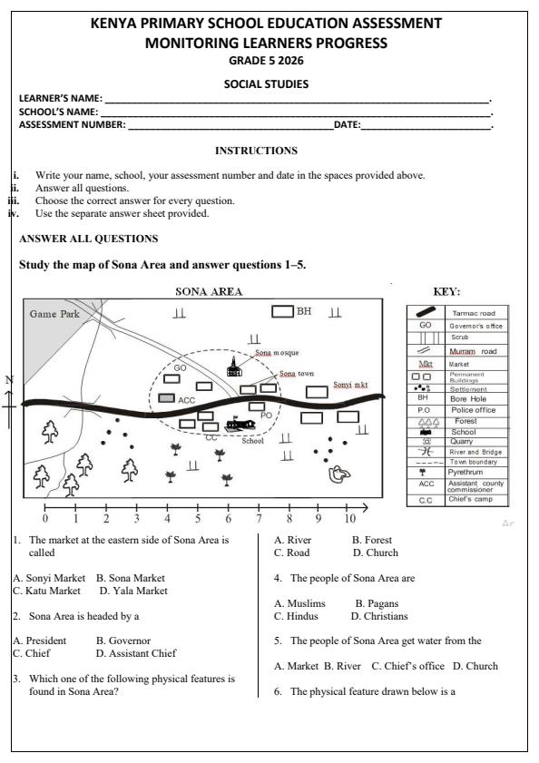 Preview page Grade-5-Social-Studies-Term-1-Opener-Exam-2026_4962_0.jpg