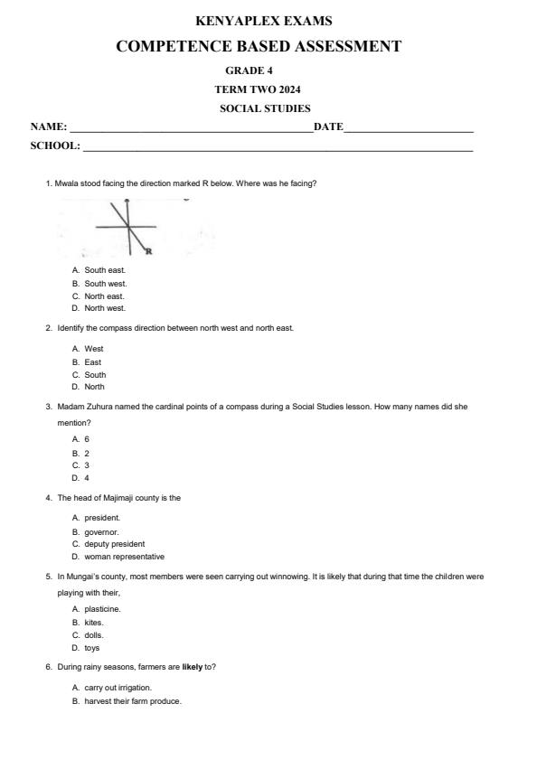 Preview page Grade-5-Social-Studies-and-Religious-Education-End-of-May-Assessment-Test-2024_2583_0.jpg