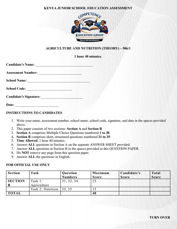Preview page Grade-6-Agriculture-KJSEA-Prediction-Exam-2026_6363_0.jpg
