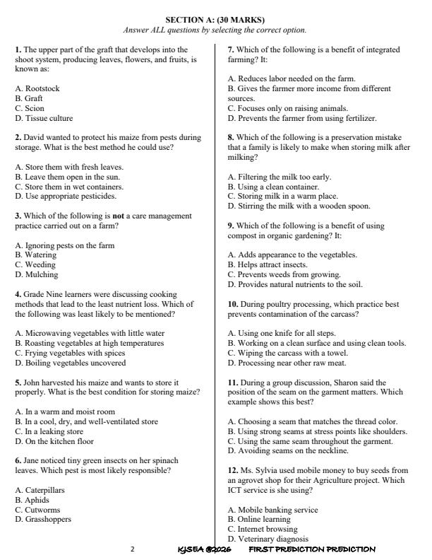 Preview page Grade-6-Agriculture-KJSEA-Prediction-Exam-2026_6363_1.jpg