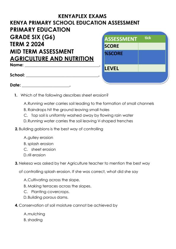 Preview page Grade-6-Agriculture-and-Nutrition-Mid-Term-2-Exam-2024_2683_0.jpg
