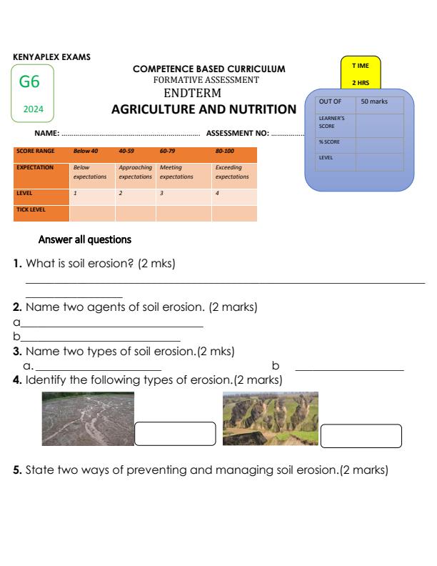 Preview page Grade-6-Agriculture-and-Nutrition-Structured-Assessment-End-Term-1-2024_2345_0.jpg
