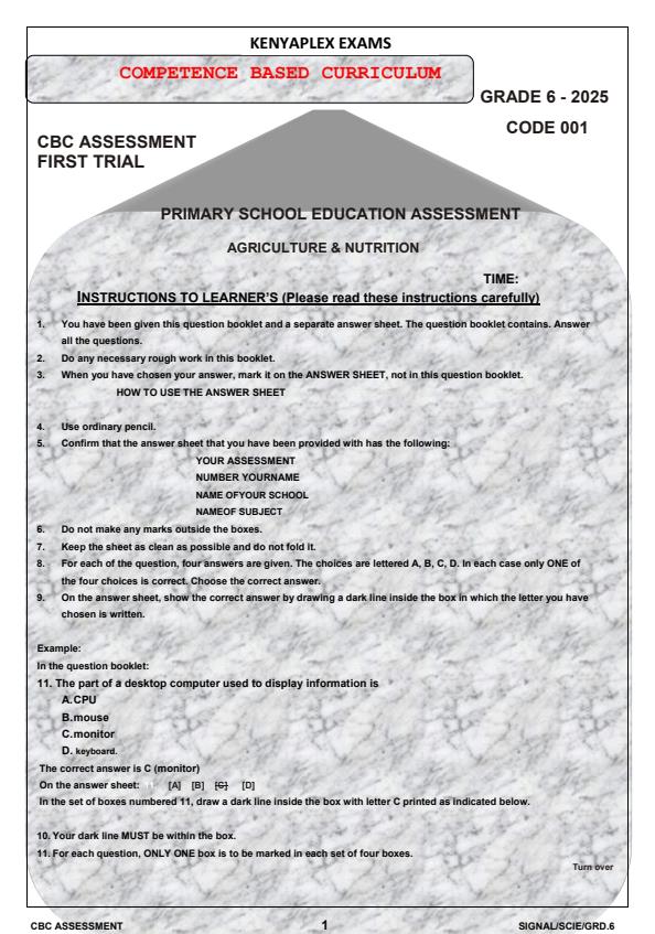 Preview page Grade-6-Agriculture-and-Nutrition-Term-1-Opener-Exam-2025_3527_0.jpg