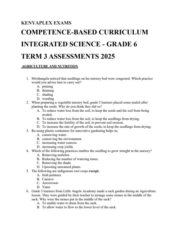 Preview page Grade-6-Agriculture-and-Nutrition-Term-3-Opener-Exam-2025_4524_0.jpg