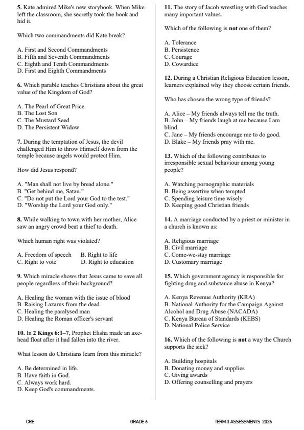Preview page Grade-6-CRE-Activity-Term-3-Opener-Exam-2026_6457_1.jpg