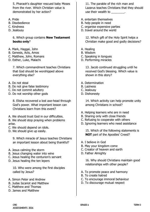Preview page Grade-6-CRE-End-Term-3-Exam-2026_6870_1.jpg