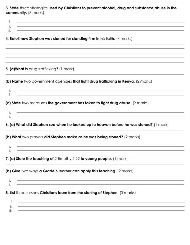 Preview page Grade-6-CRE-September-Assessment-Examination-2026_6756_1.jpg