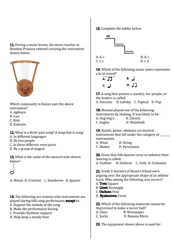 Preview page Grade-6-Creative-Arts-End-Term-1-Exam-2026_5355_1.jpg