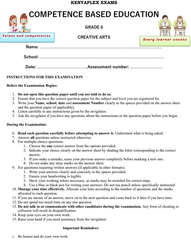 Preview page Grade-6-Creative-Arts-End-of-Term-2-Exam-2025_4373_0.jpg