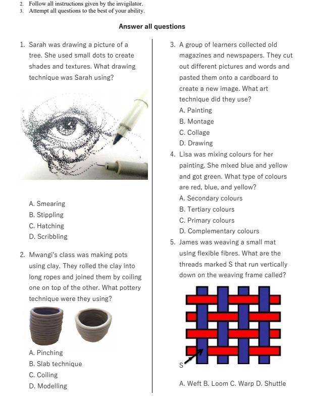 Preview page Grade-6-Creative-Arts-End-of-Term-2-Exam-2025_4373_1.jpg