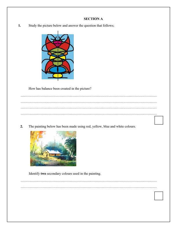 Preview page Grade-6-Creative-Arts-Mid-Term-2-Exam-2025_4214_1.jpg