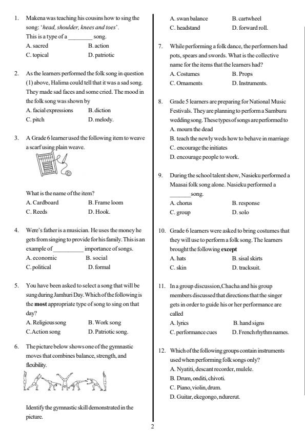 Preview page Grade-6-Creative-Arts-Mid-Term-3-Exam-2025_4717_1.jpg