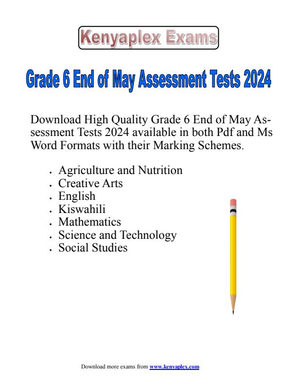 Preview page Grade-6-End-of-May-Assessment-Tests-2024--Set_2611_0.jpg