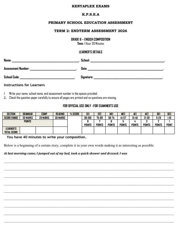 Preview page Grade-6-English--Composition-July-Assessment-Examination-2026_6290_0.jpg