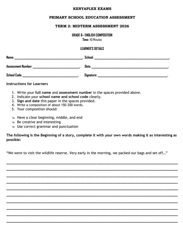 Preview page Grade-6-English--Composition-Mid-Term-2-Exam-2026_5848_0.jpg