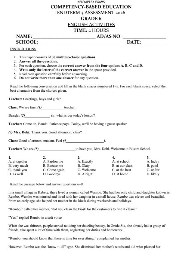 Preview page Grade-6-English-End-Term-3-Set-2-Exam-2026_7112_0.jpg