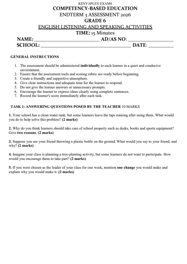 Preview page Grade-6-English-Listening-and-Speaking-End-Term-3-Set-2-Exam-2026_7111_0.jpg