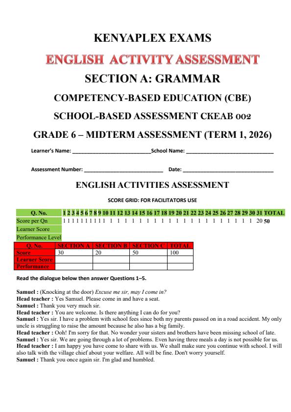 Preview page Grade-6-English-Mid-Term-1-Exam-2026_5090_0.jpg