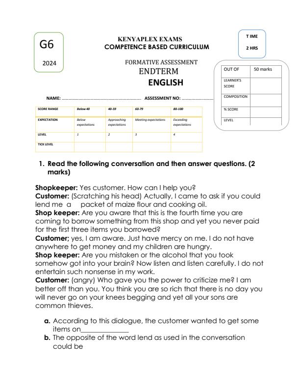 Preview page Grade-6-English-Structured-Assessment-End-Term-1-2024_2348_0.jpg