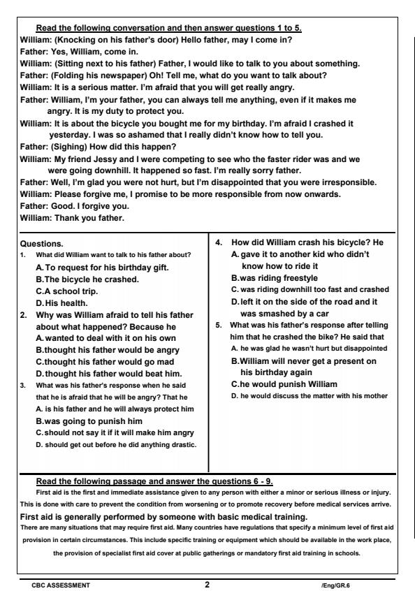 Preview page Grade-6-English-Term-1-Opener-Exam-2025_3531_1.jpg