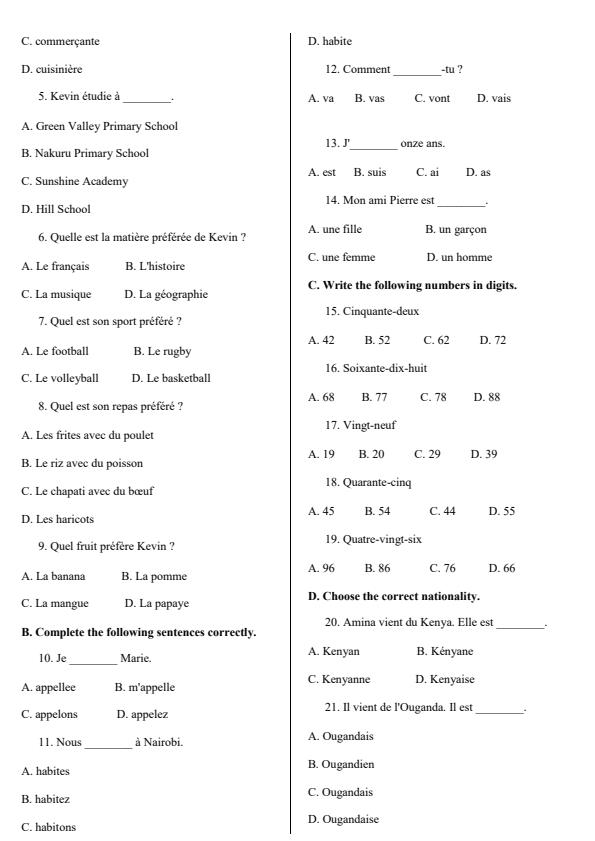 Preview page Grade-6-French-Activity-Term-3-Opener-Exam-2026_6461_1.jpg