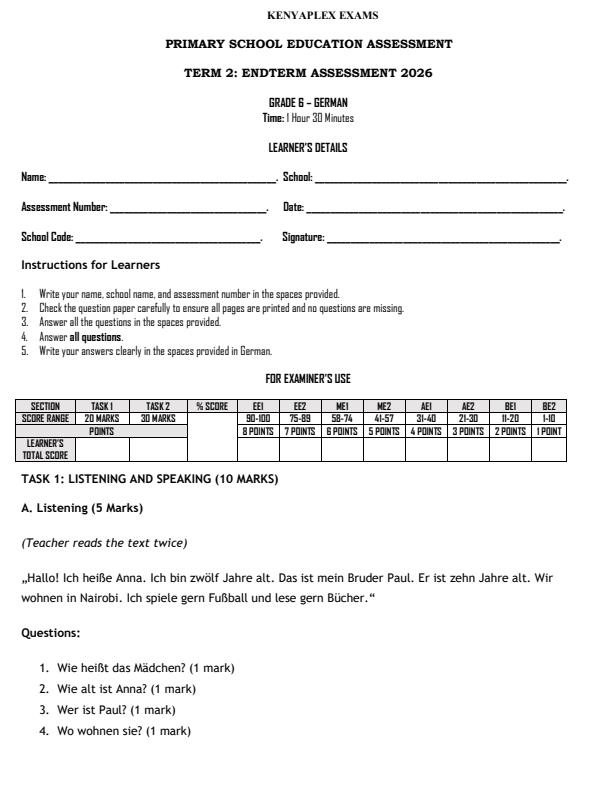Preview page Grade-6-German-End-Term-2-Exam-2026_6070_0.jpg