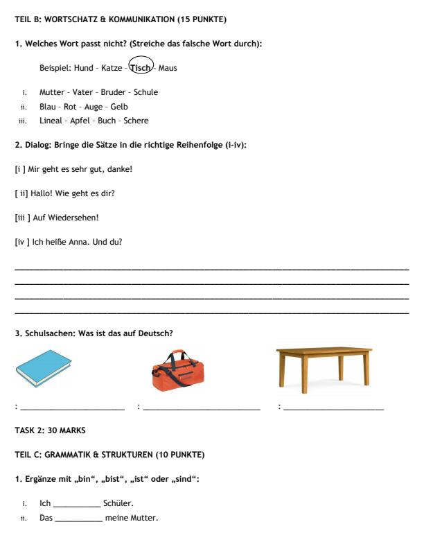 Preview page Grade-6-German-Mid-Term-2-Exam-2026_5852_1.jpg